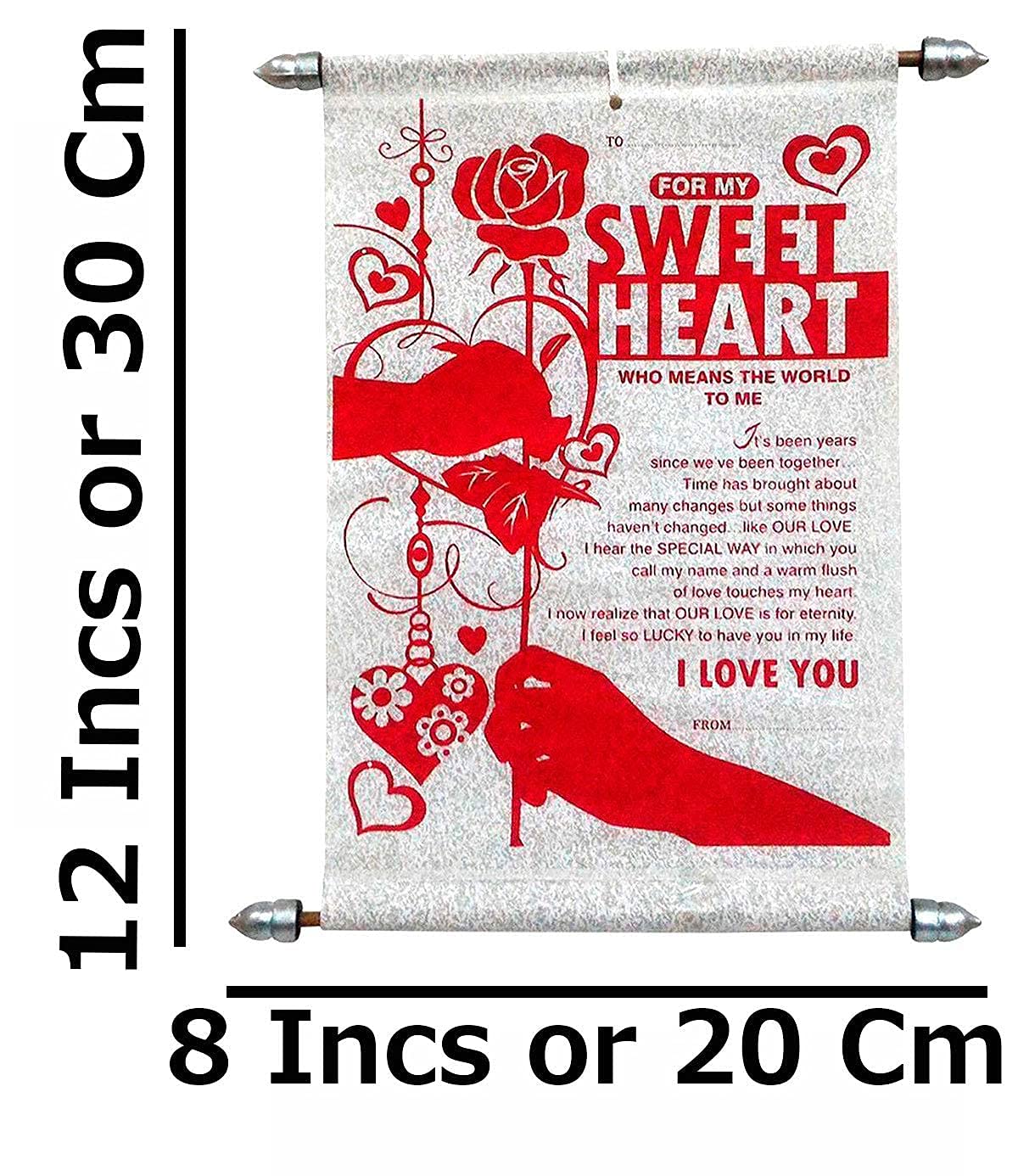 Saugat Traders Love Gift for Husband - Love Scroll Card, Artificial Golden Red Rose - Valentine Day - Birthday - Anniversary Gift for Hubby - Image 3 thumbnail