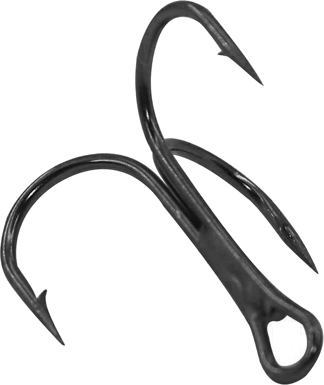 Treble Fishing Hook Strong Round Bend Treble Hooks 100PCS