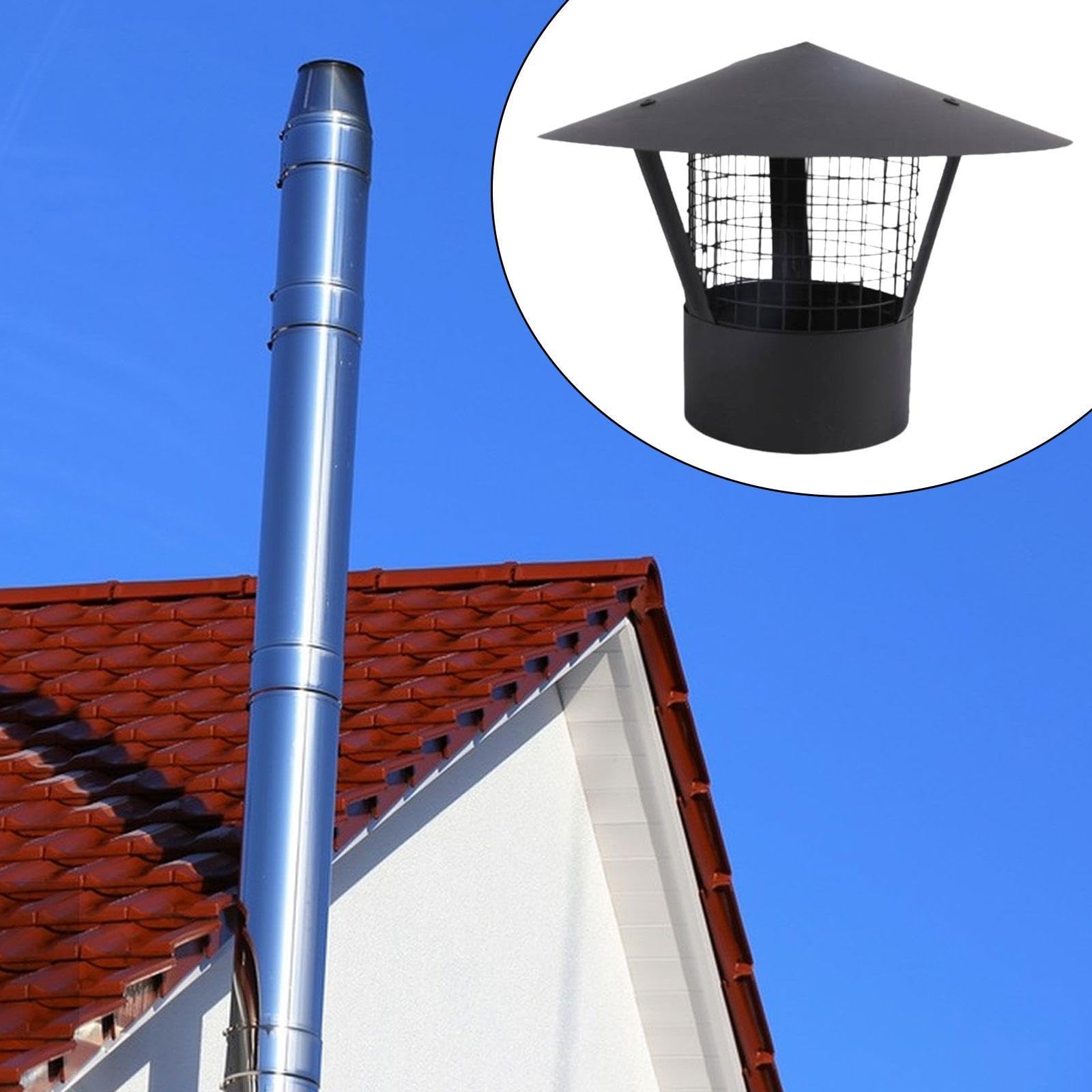 Cubierta de ventilación para chimenea de acero inoxidable, Apto para tubería de 200 mm