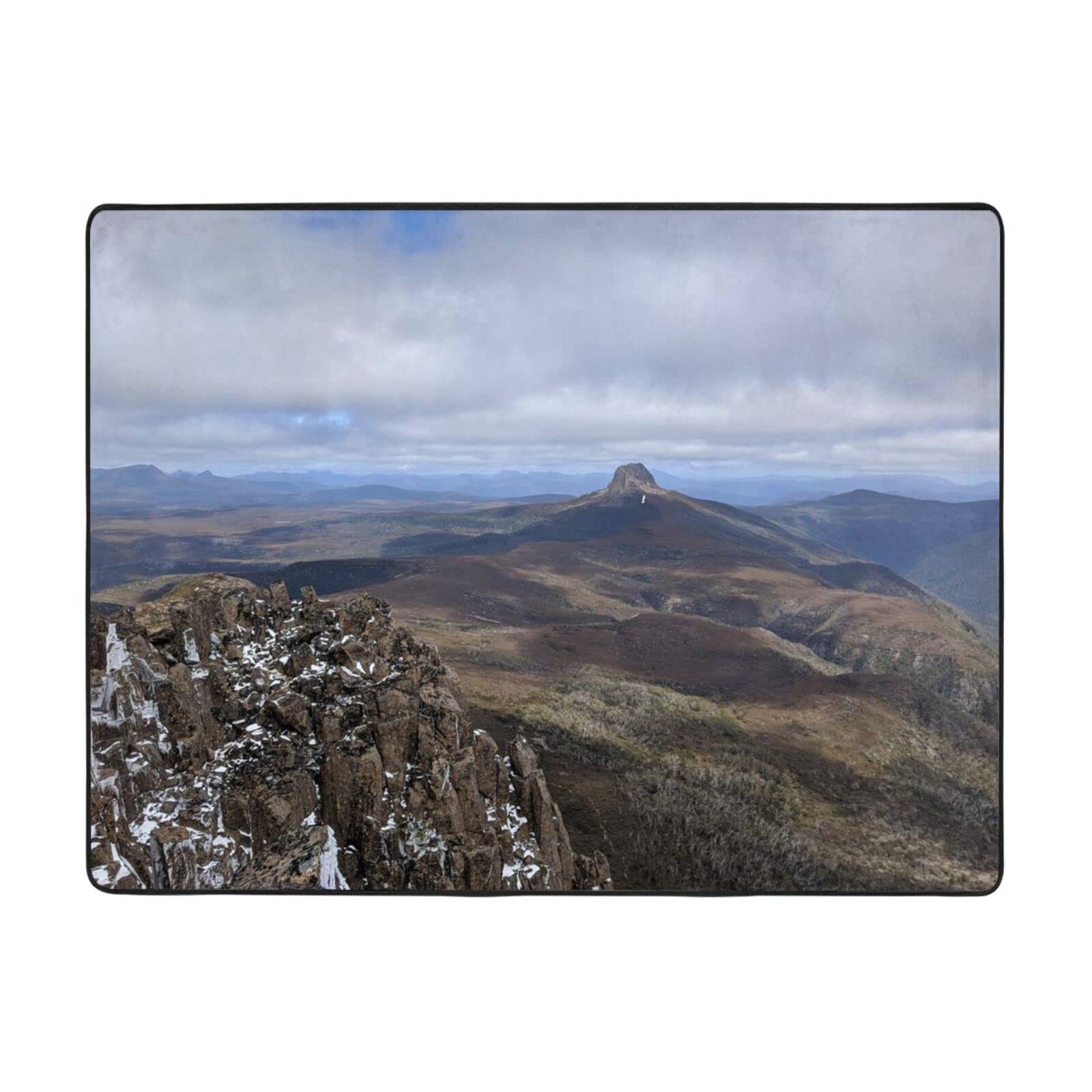 Tapis lavable en machine pour salon en flanelle antidérapante Cradle Mountain 160x122