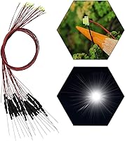 Vista 22 de Evemodel L0402B 20pcs pre-cableado SMD LED 0402 Bule Diodo emisor de luz 12V pre-soldado Micro Litz cable cable longitud 7.8 pulgadas (7.9 in)