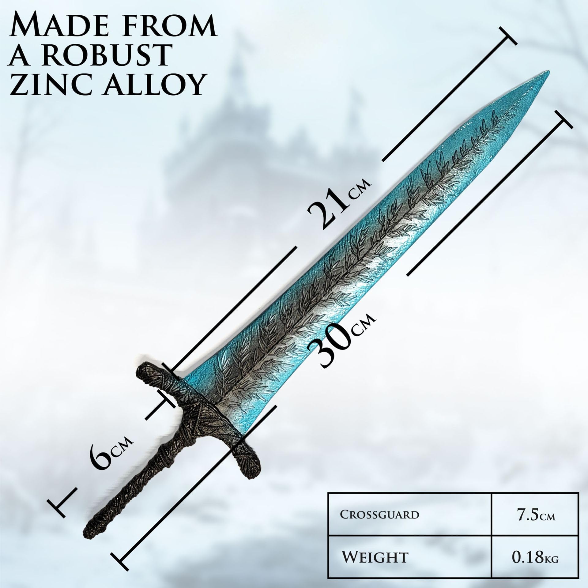 Elden Ringschwert Dark Moon Greatsword XL Brieföffner mit Ständer, Zubehör für Zuhause und Büro, Geschenk und Merchandise für Fans & Sammler