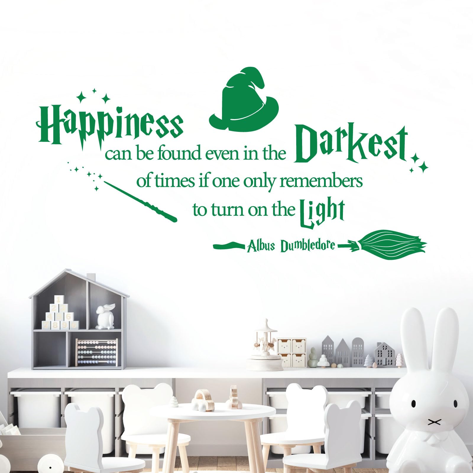 Happiness can be Found Even in the Darkest of Times - Book Quote Decal Wall Sticker [Medium] [Meadow]