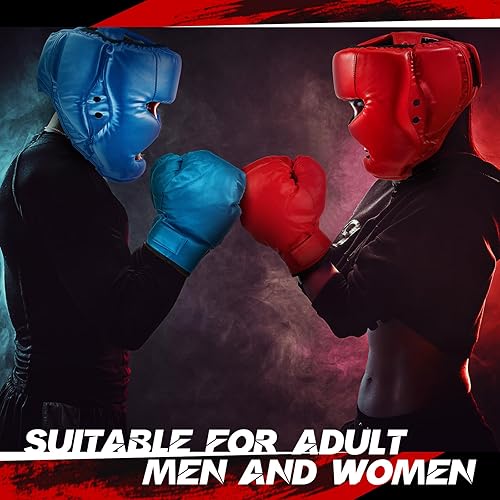 Miniatura 5 de Jenaai 3 piezas de equipo de boxeo ajustable acolchado para boxeo MMA entrenamiento kickboxing Muay Thai artes marciales karate taekwondo Sparring