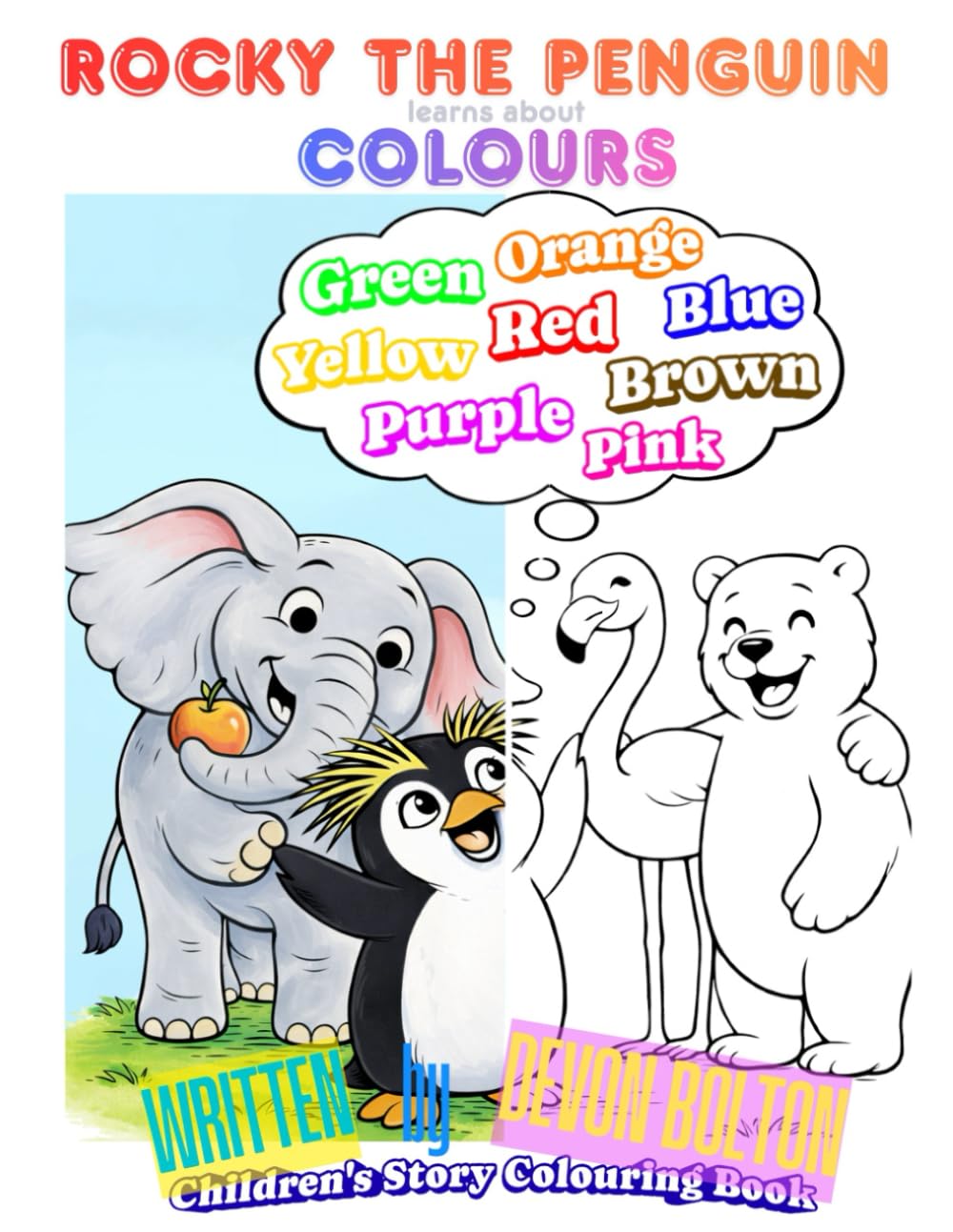 Rocky The Penguin learns about Colours