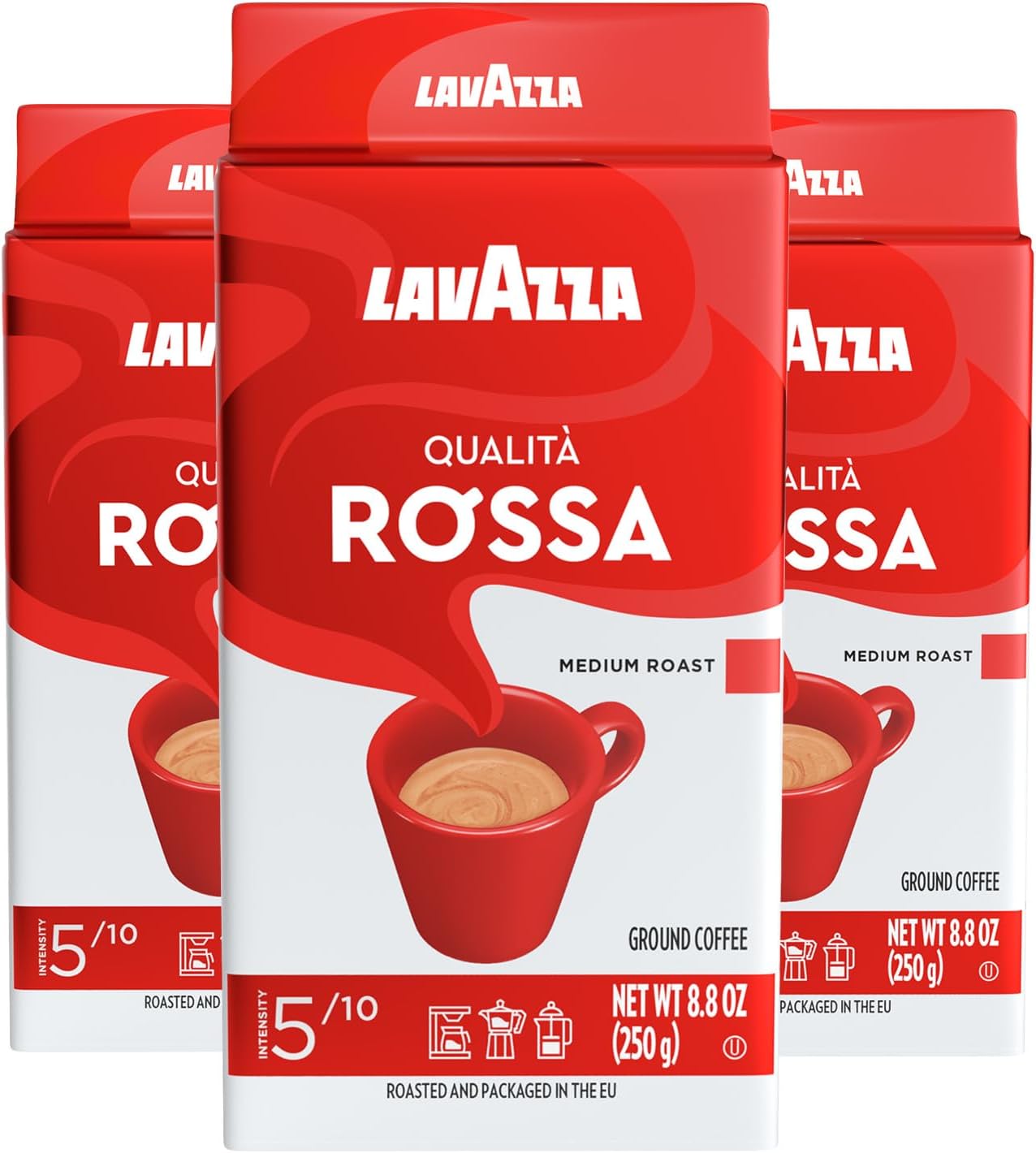 Qualita Rossa, 8.8 oz Brick, Ground (Pack of 3)