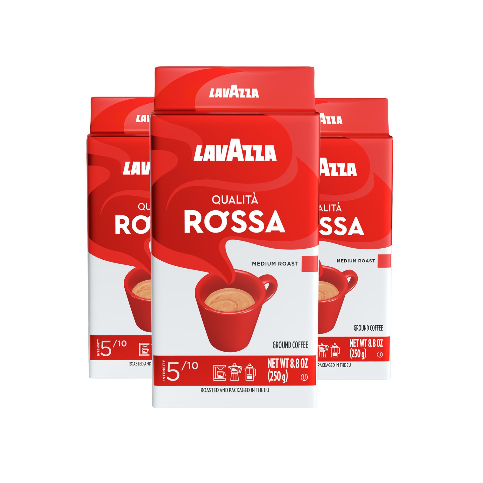 Qualita Rossa, 8.8 oz Brick, Ground (Pack of 3)
