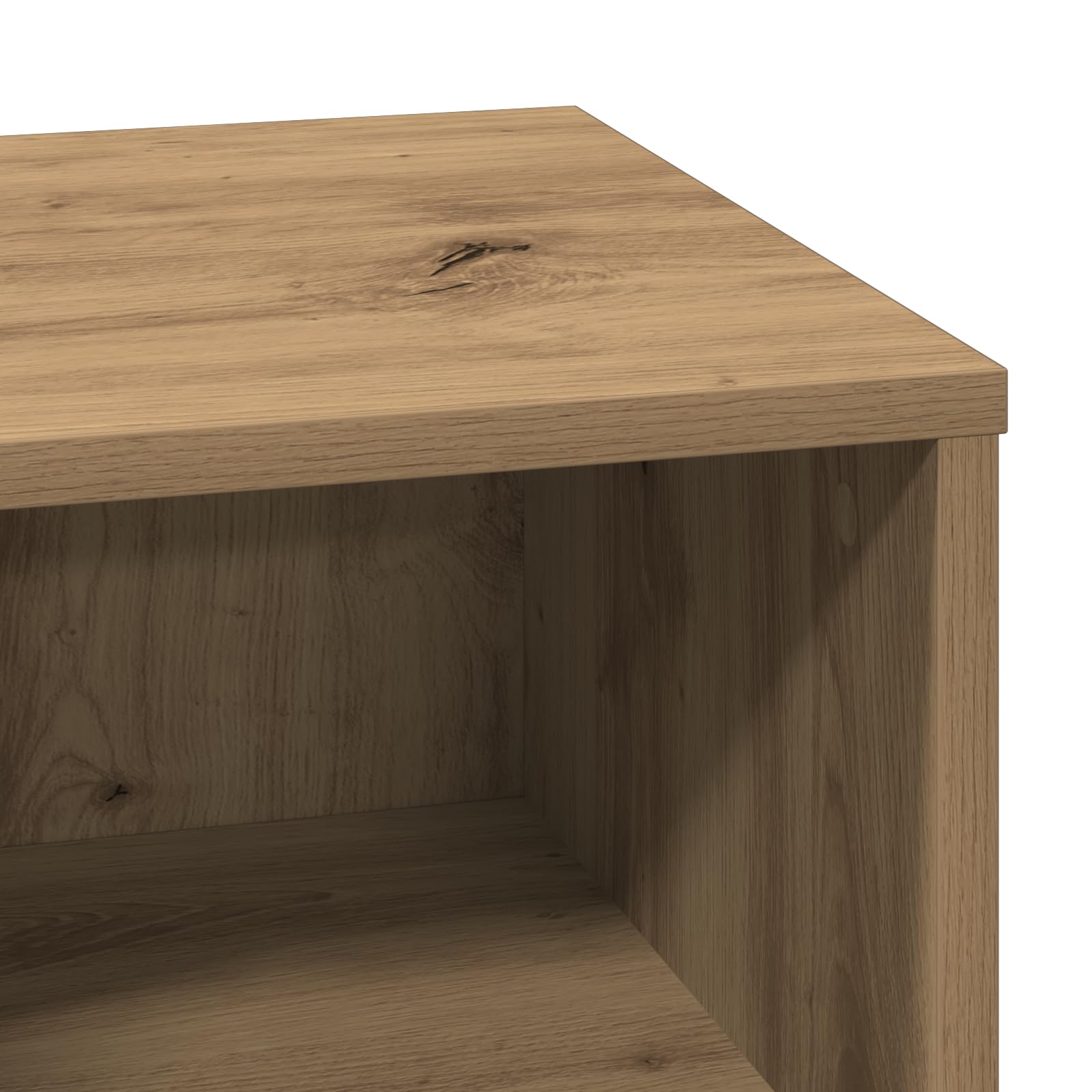Artisan Eichenholz Nachttisch Set mit Stauraum für Schlafzimmer – Handgefertigte Eichenoberfläche, Stabiles Design, Einfacher Aufbau, Vielseitige Aufbewahrung für Bücher
