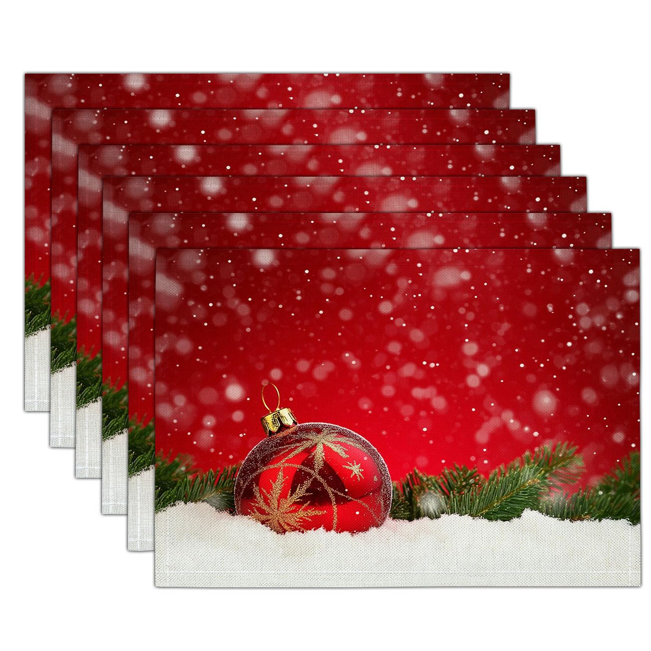 Set de table de Noël imitation cèdre pour sublimer votre cuisine en hiver