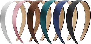 JOYOYO 6 Pcs Satin Headbands Hair Bands for Women - Wide,1 Inch Width, M...