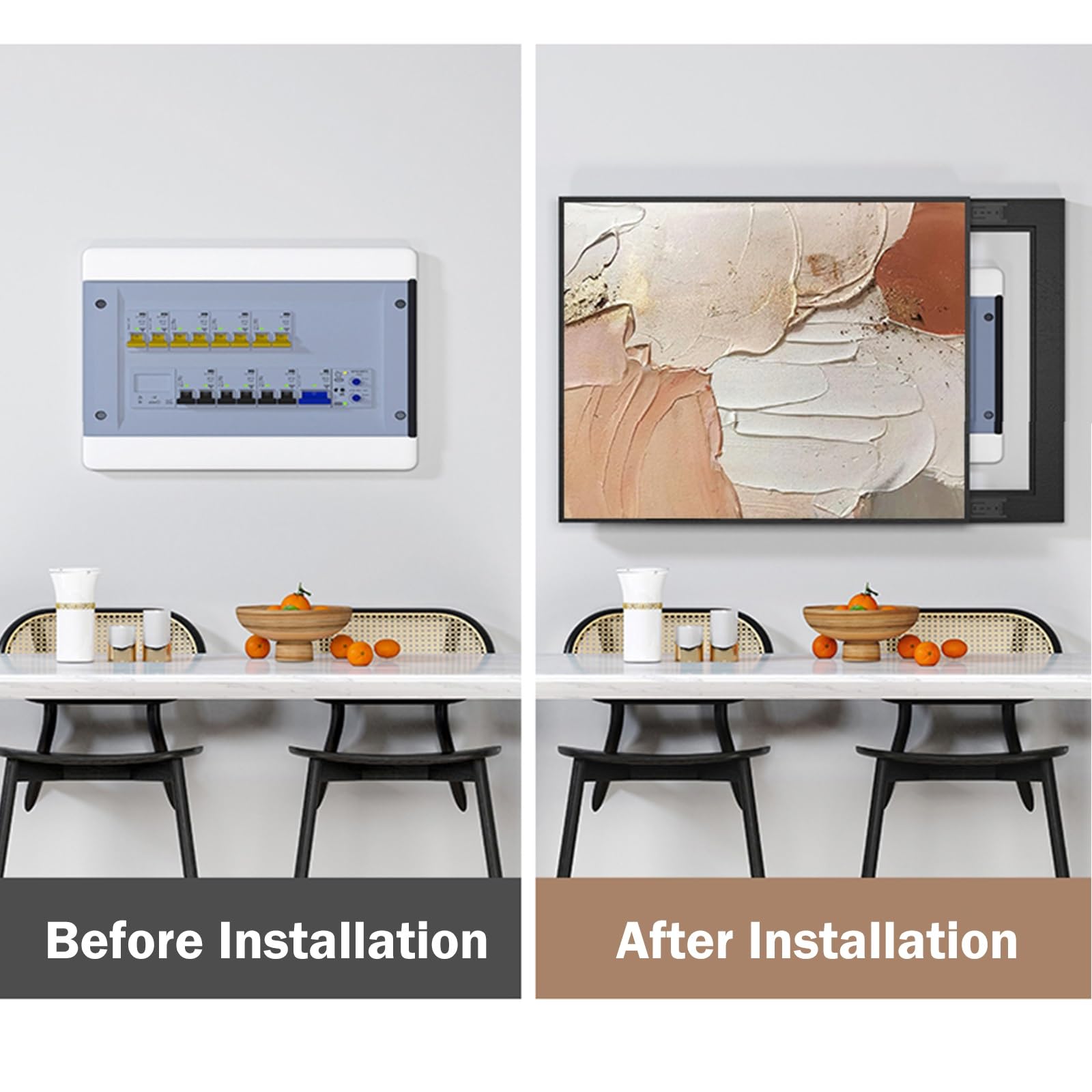 Tapa Contador Cubierta De Caja De Panel Eléctrico, Arte Decorativo De Pared, Colgante De Pared Interior, Caja De Distribución Débil, Pinturas Ocultas, Estilo Push-pull, Marco De Tapa De Cajas(C,23.6x1