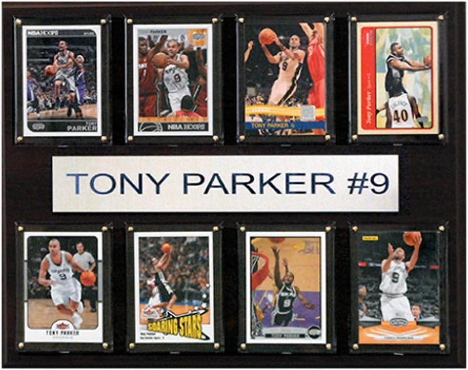 NBA San Antonio Spurs Tony Parker 8-Card Plaque, 12 x 15-Inch