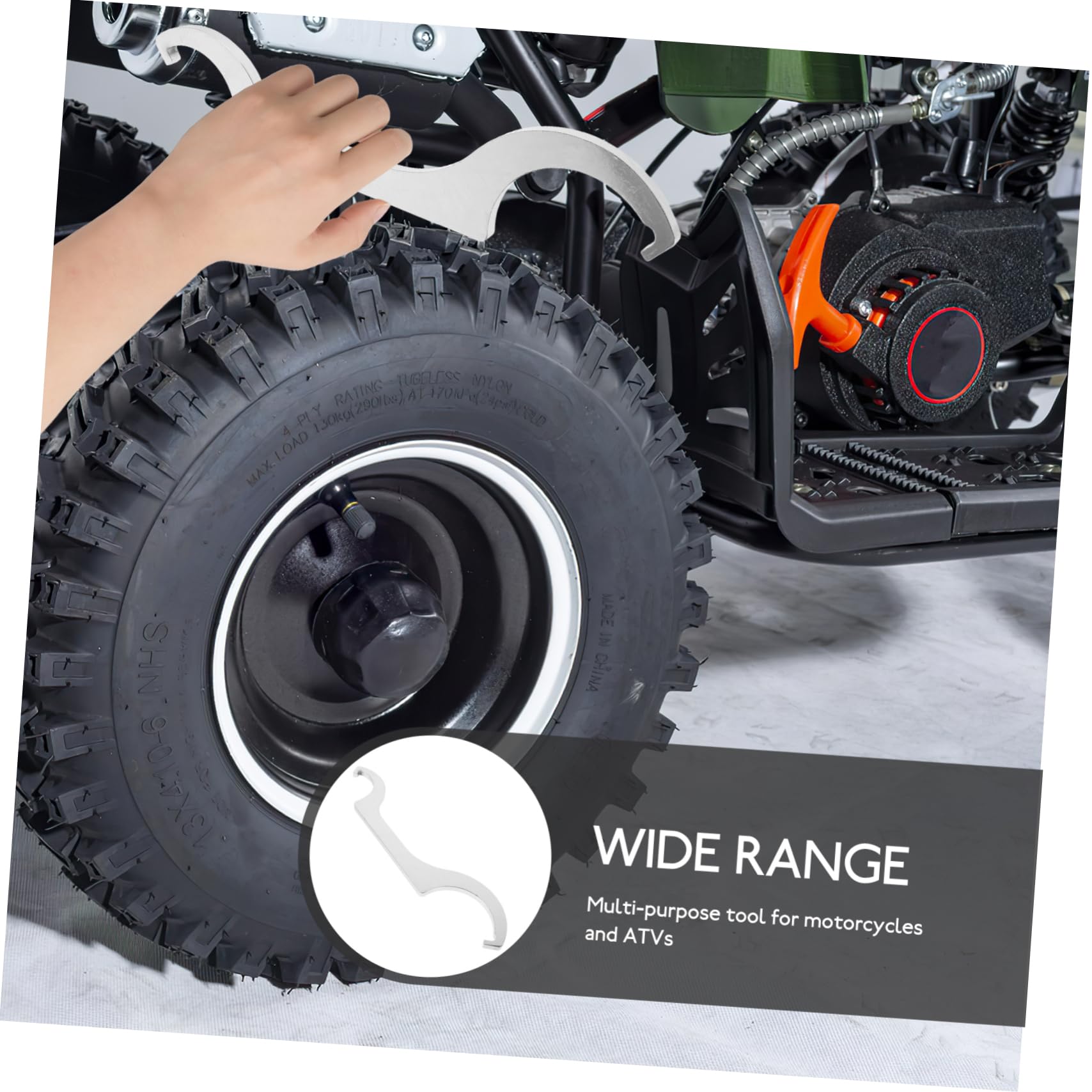 VINTORKY Coilover Wrench Tool Double Headed C Shaped Hook Spanner for Shock Absorbers to Durable Construction for Mechanics and DIY Enthusiasts Versatile Suspension Tool