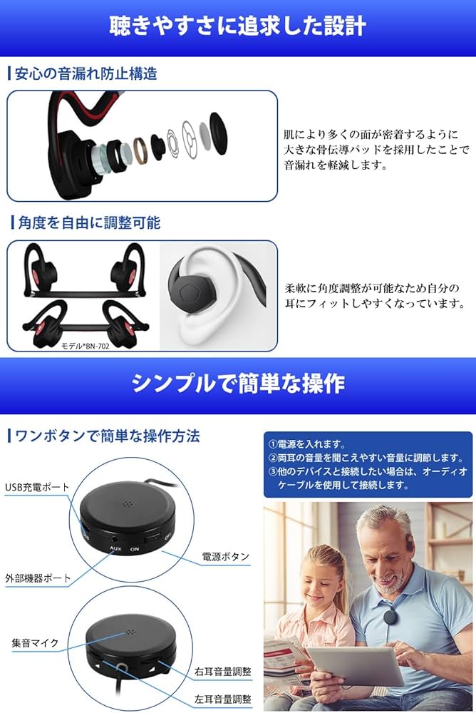 Amazon.co.jp: 骨伝導 集音器 [bonein日本公式] 【エントリーモデル