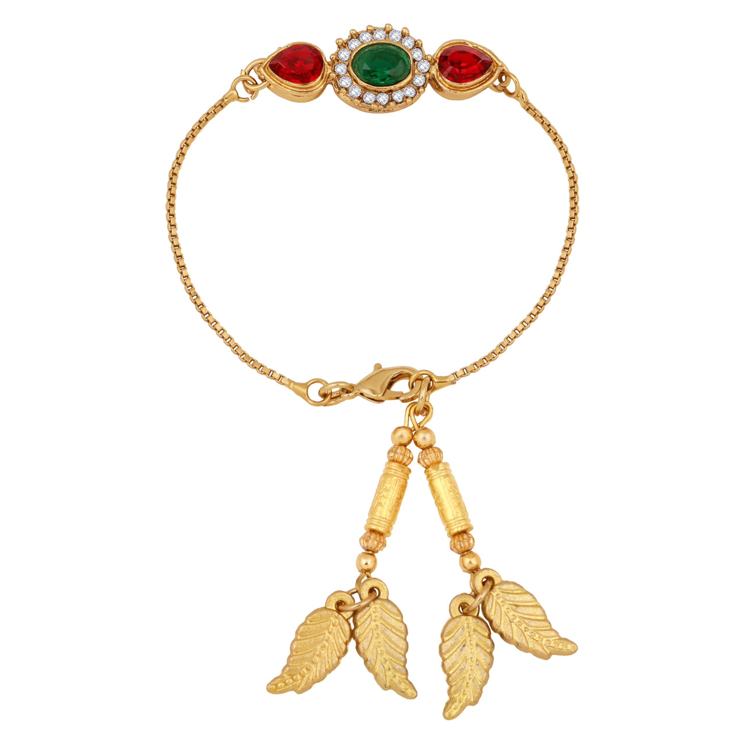 Mahi Gold Plated Colurful Crystals Studded Simple and Classic Lumba Rakhi for Bhabhi (RAL1100797GMul) (B0D7929C6W) Amazon Price History, Amazon Price Tracker