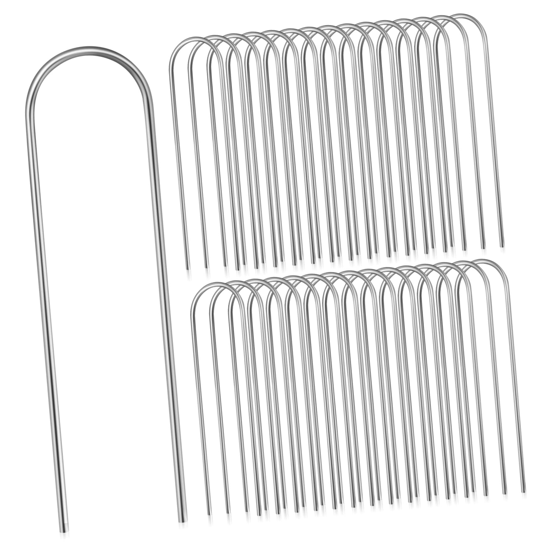 SUPVOX 100piezas Estacas De Hierro para Tiendas Clavos para Fijación De Membranas y Césped Artificial