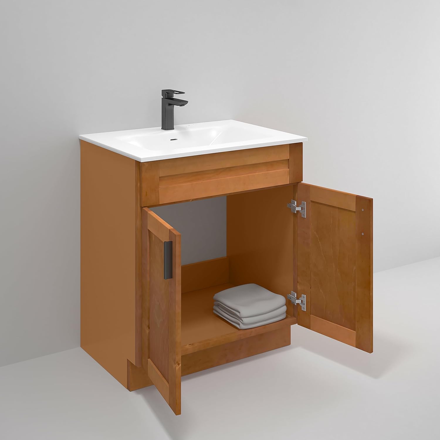 Maple Shaker Sink Base Bathroom Vanity 24"/30"/36" Width (30" Width)