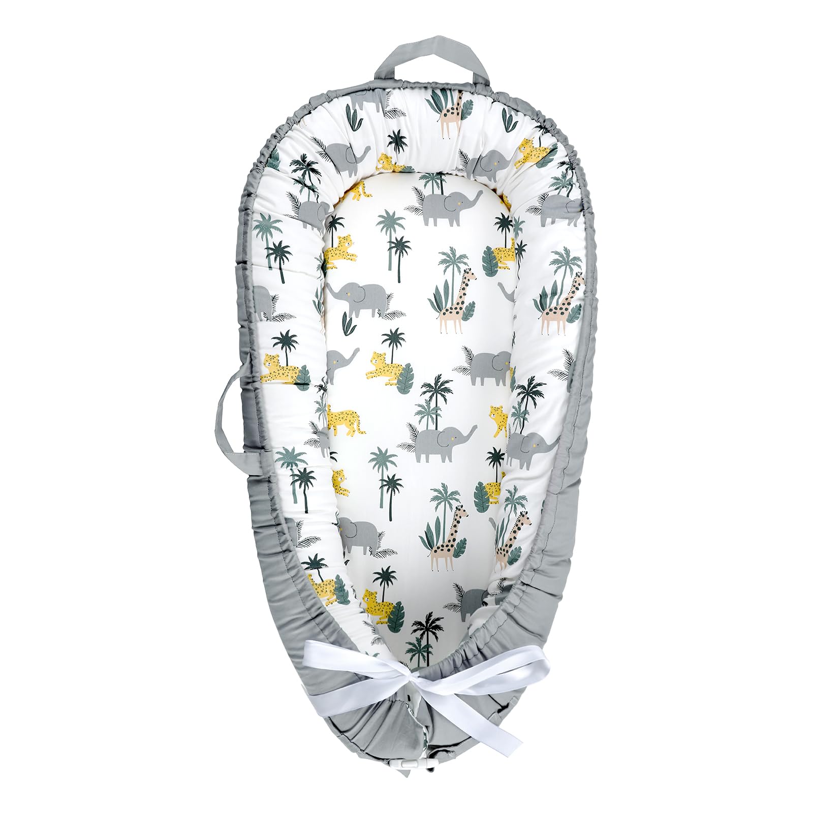 DAYEEBALL Baby Lounger Replaceable Cover, 100% Cotton Newborn Nest Backup Cover for Ultimate Comfort, Grey Soft & Breathable Quality Spare Cover (Cover Only)