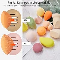 Vista 28 de 4 piezas de soporte para Beauty Blender Estuche de soporte para esponja de maquillaje de silicona transpirable de doble cara para viajes o uso
