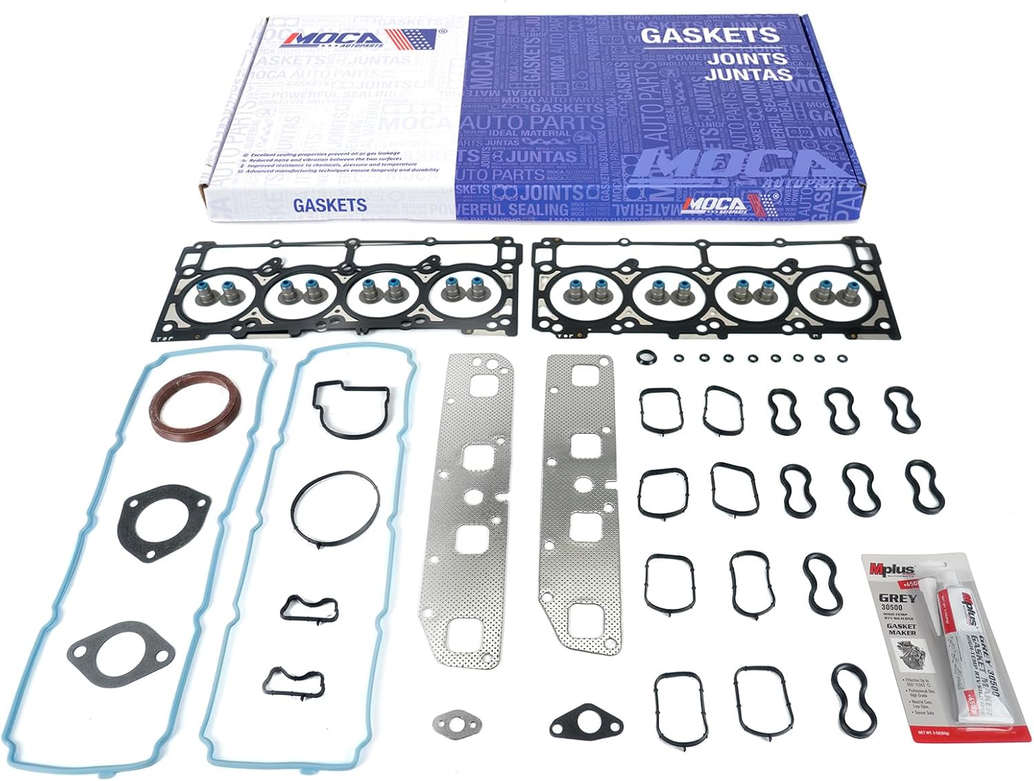 MOCA Head Gasket Set fits For DODGE 2006-2008 CHARGER 5.7L, 2004-2008 DURANGO 5.7L, 2006-2008 MAGNUM 5.7L, 2003-2008 RAM 1500 2500 3500 5.7L, For JEEP 2006-2008 COMMANDER 5.7L, 2005 GRAND CHEROKEE