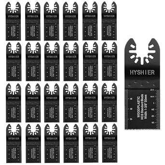 25 Pcs Oscillating Tool Blades, Universal Compatible | High Speed Steel & Carbon Steel, Wood/Plastic/Metal, Saw Blades