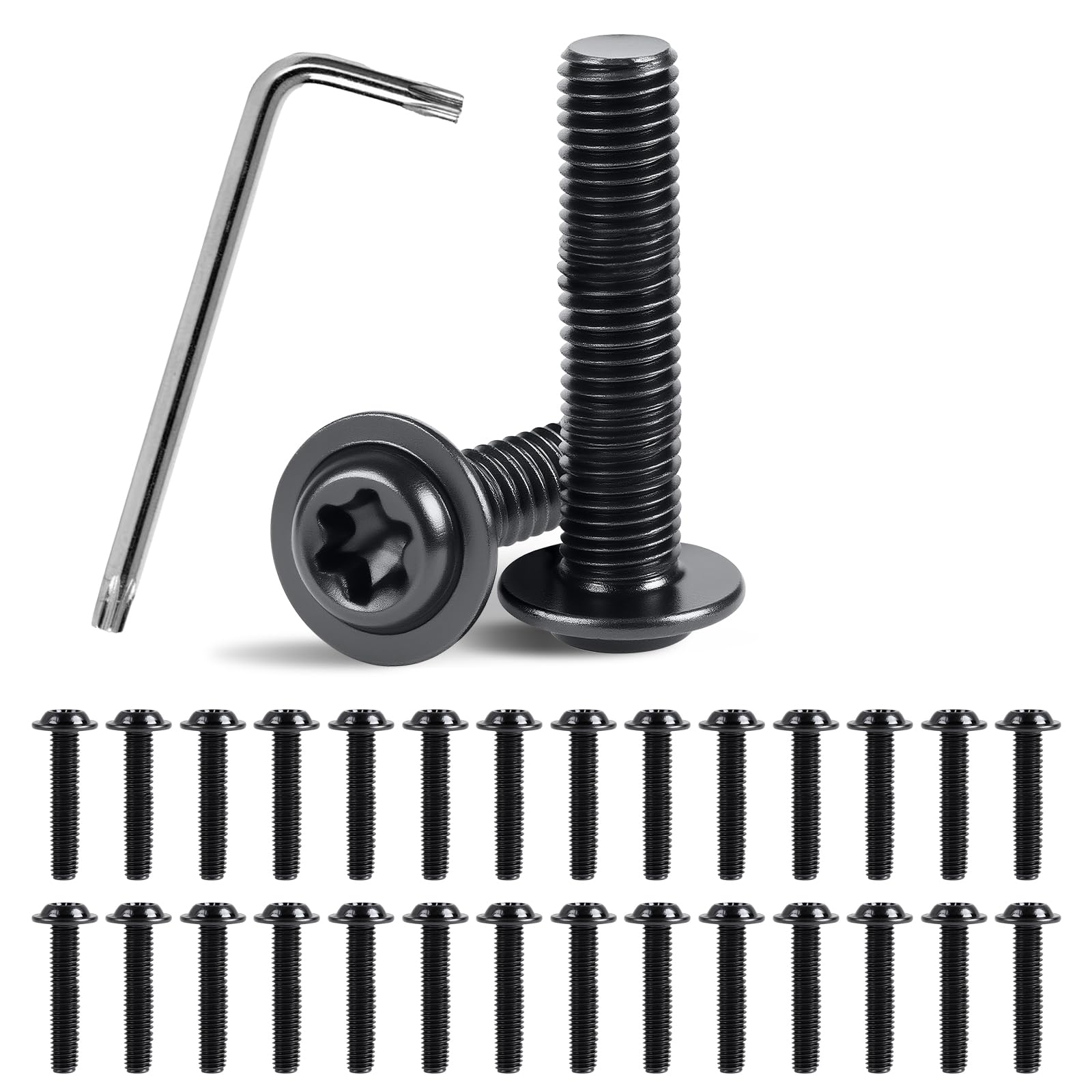 MIGUBIGU 10 Paare Torx Schrauben M8 x 25mm und Einschraubgew