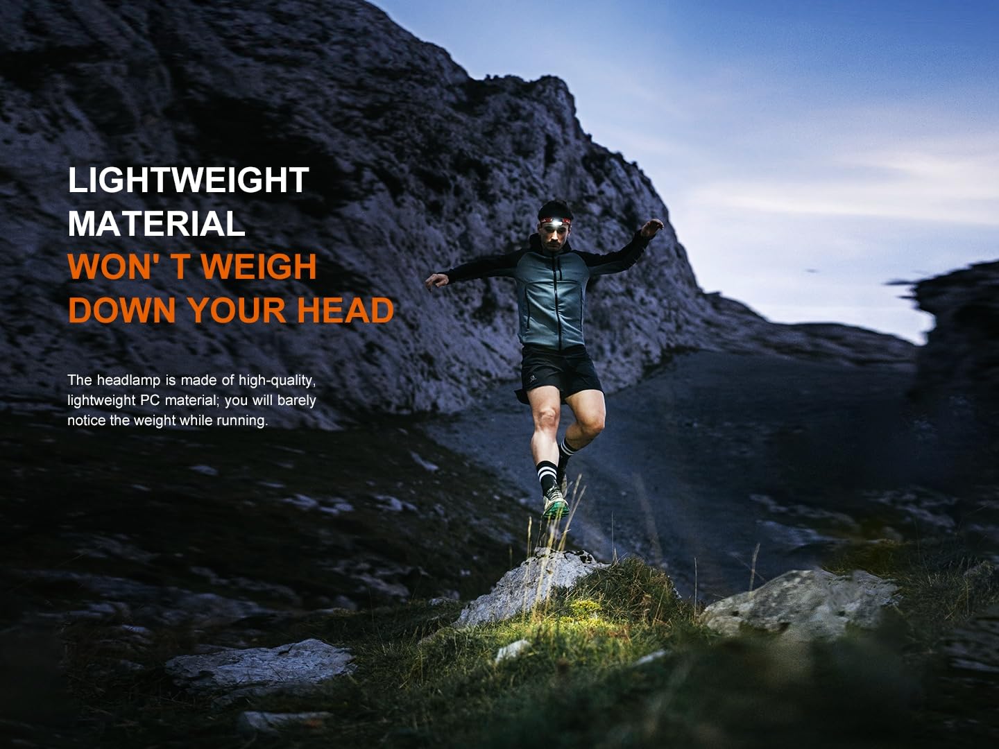 Fenix HL18R-T V2 USB wiederaufladbare 800 Lumen LED Jogging/Trail Running Stirnlampe mit EdisonBright USB-Ladekabel Bundle