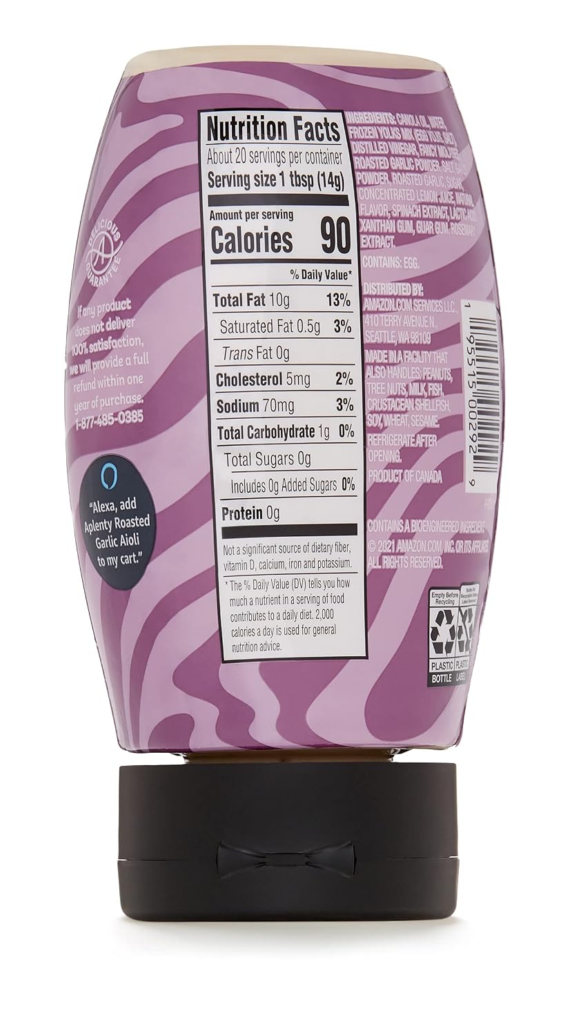 Amazon Brand - Aplenty, Roasted Garlic Aioli, 10.1 oz