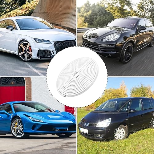 Miniatura 6 de Fekey&JF Protectores de borde de puerta de automóvil, protector de borde de goma de 16 pies, no necesita pegamento, protector de puerta de automóvil