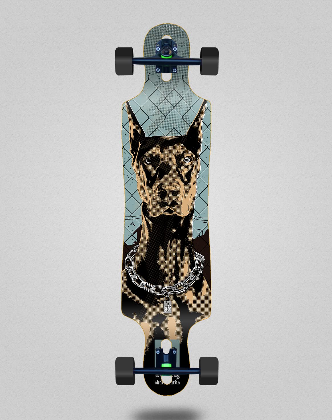 Loyalty Skate Skateboard Longboard Complete 40x9 Drop Dog Turq
