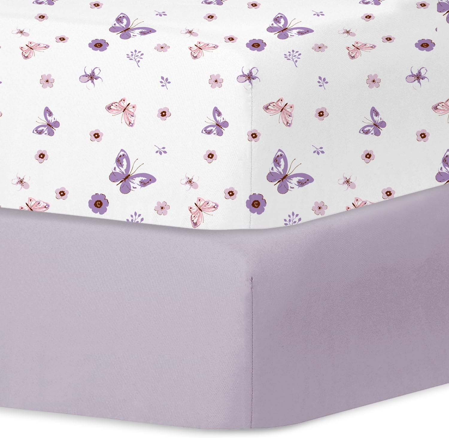 Sweet Jojo Designs Lavender Purple Boho Floral Girl Baby