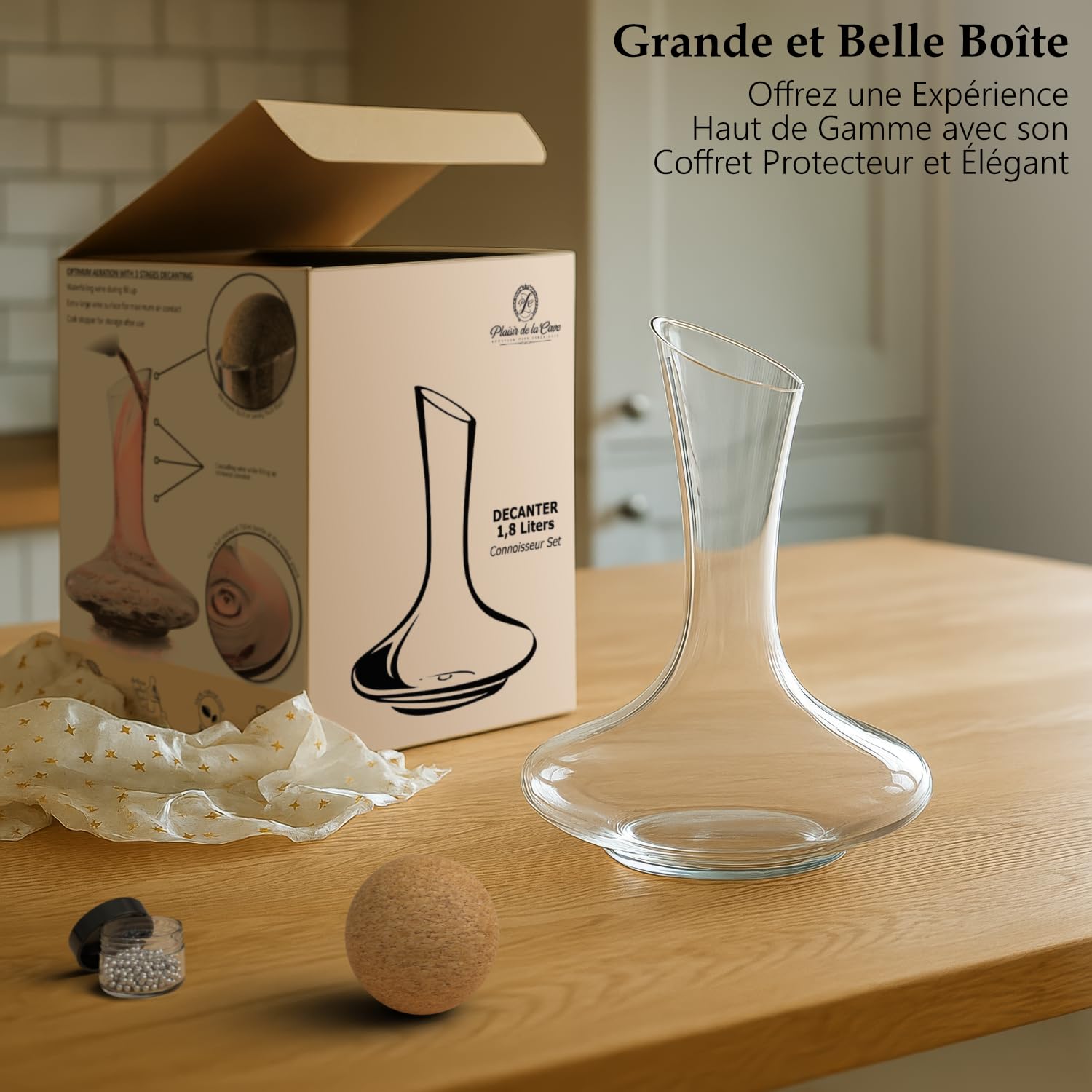 Carafe à Vin En Verre Avec Aérateur Intégré – Décantation Et Filtration Facile