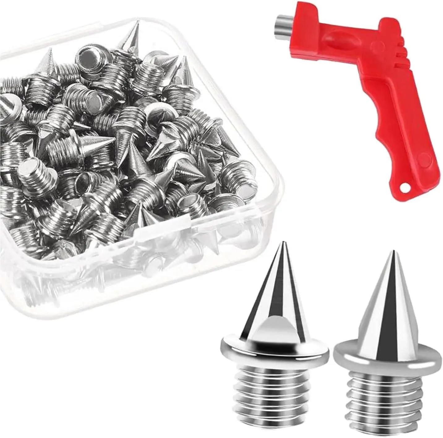 200Pcs Track Shoe Spikes Sturdy Professional Practical with Wrench for Sprint Sports Training Short Distance Running