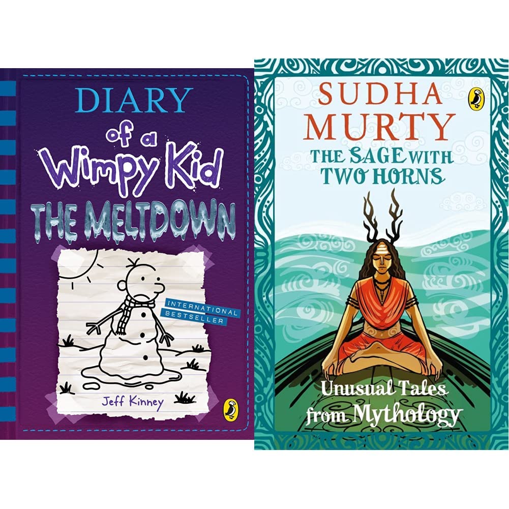 Diary of a Wimpy Kid: The Meltdown (Book 13)+The Sage with Two Horns: Unusual Tales from Mythology | Illustrated Books for Kids | Puffin Books for Children