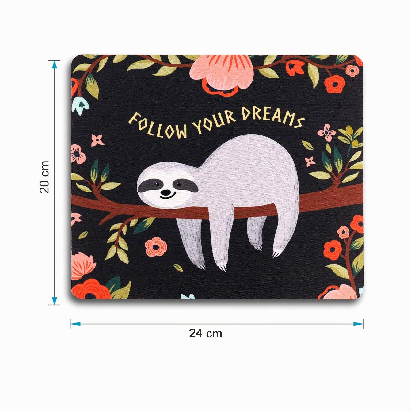 AOKSUNOVA Tappetino Mouse Tappetini Mouse Pad con Fantasia per Computer PC e Laptop,24 x 20 x 0,3 cm,piccolo,Gomma Antiscivolo