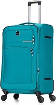 Skylark Large Suitcase 29" Super Lightweight Luggage 20% Expandable 4 Wheel Spinner Soft Shell Check in Luggage for 23kg (Aqua, 112 litres)