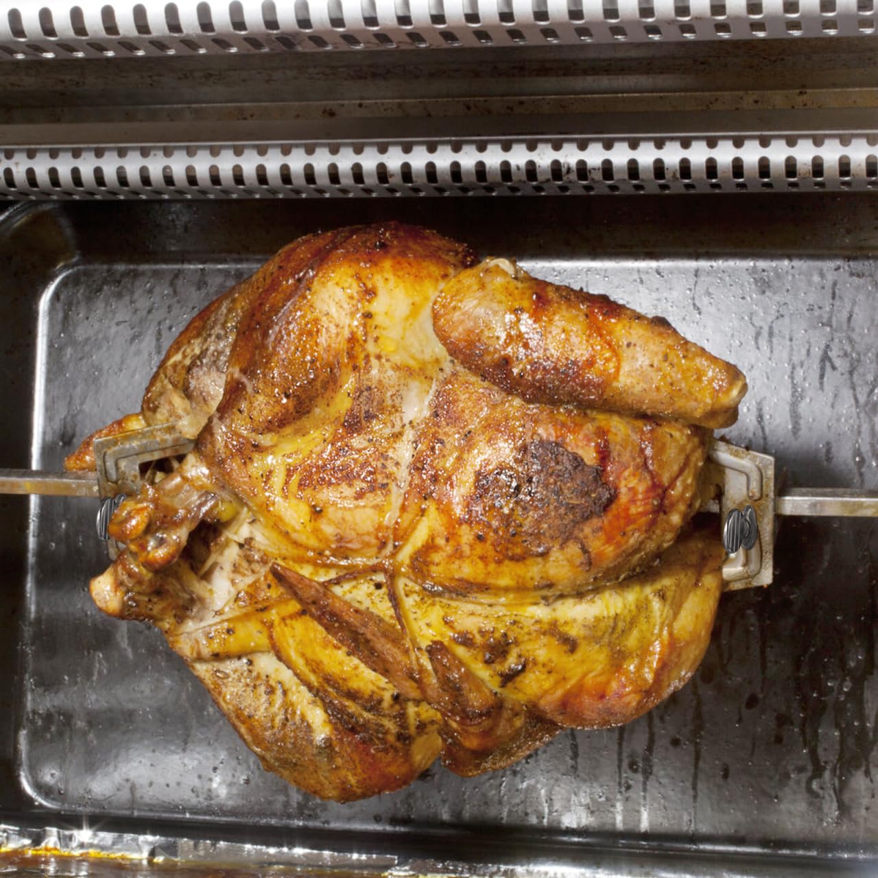 Set Da 6 Forchette Girevoli in Acciaio Inossidabile Per Spiedo Pollo Girarrosto Forno E Friggitrice Ad Aria Con Viti Per Facile Installazione