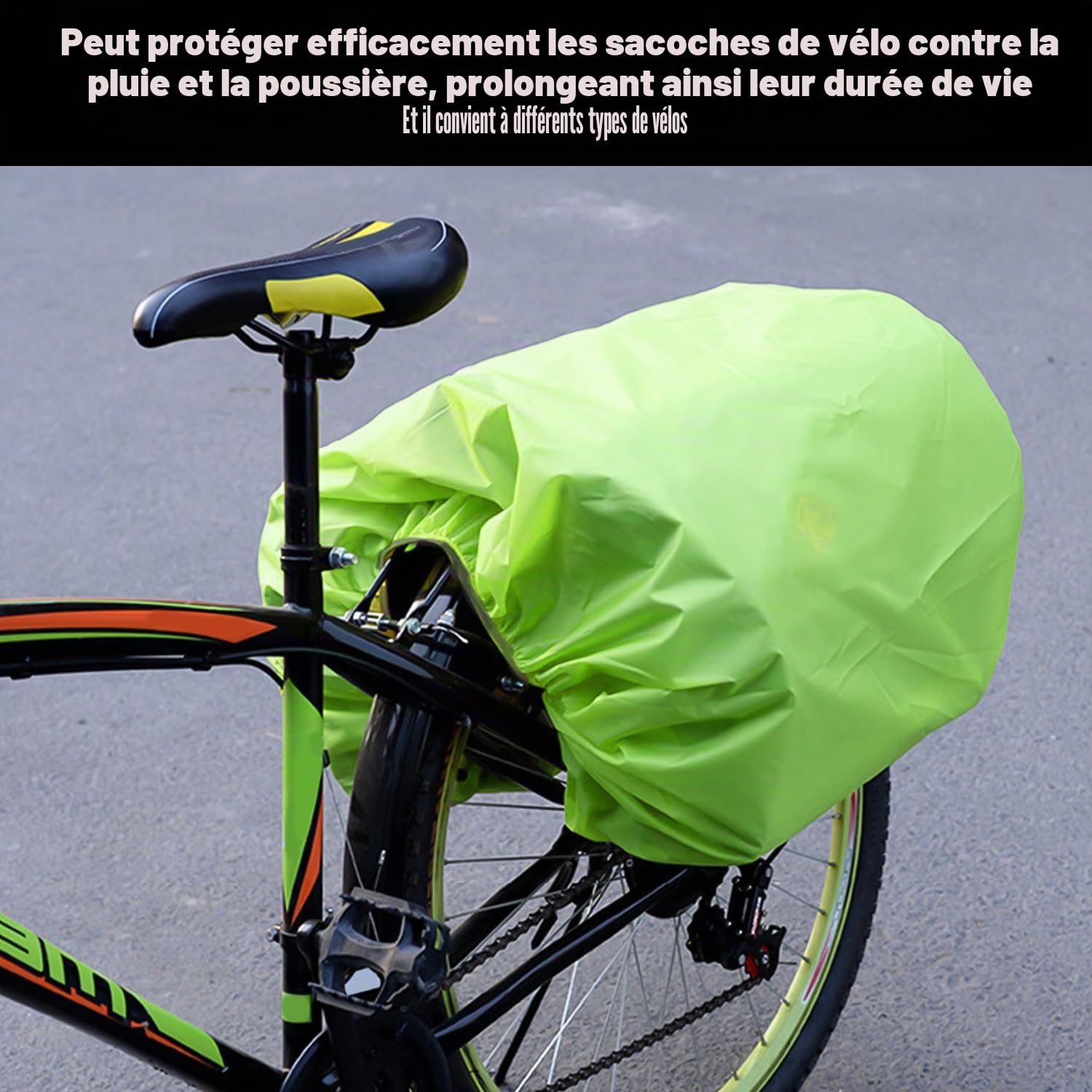 1 Habillage Pluie pour Sacoche, 1 Habillage Pluie pour Sac À Dos, Habillage Pluie pour Sacoche De Vélo, Housse De Protection pour Sacoche De Vélo, Housse De Protection pour Sacoche