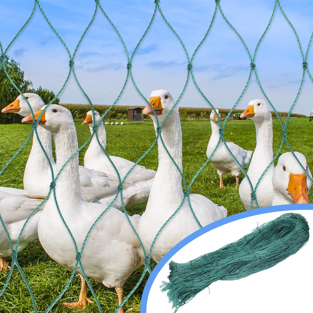 Red de aves de corral de 36 hilos con nudos fijos, malla de 5 cm, valla para aves de corral, valla de pollo, valla móvil (1,5 x 50 m)