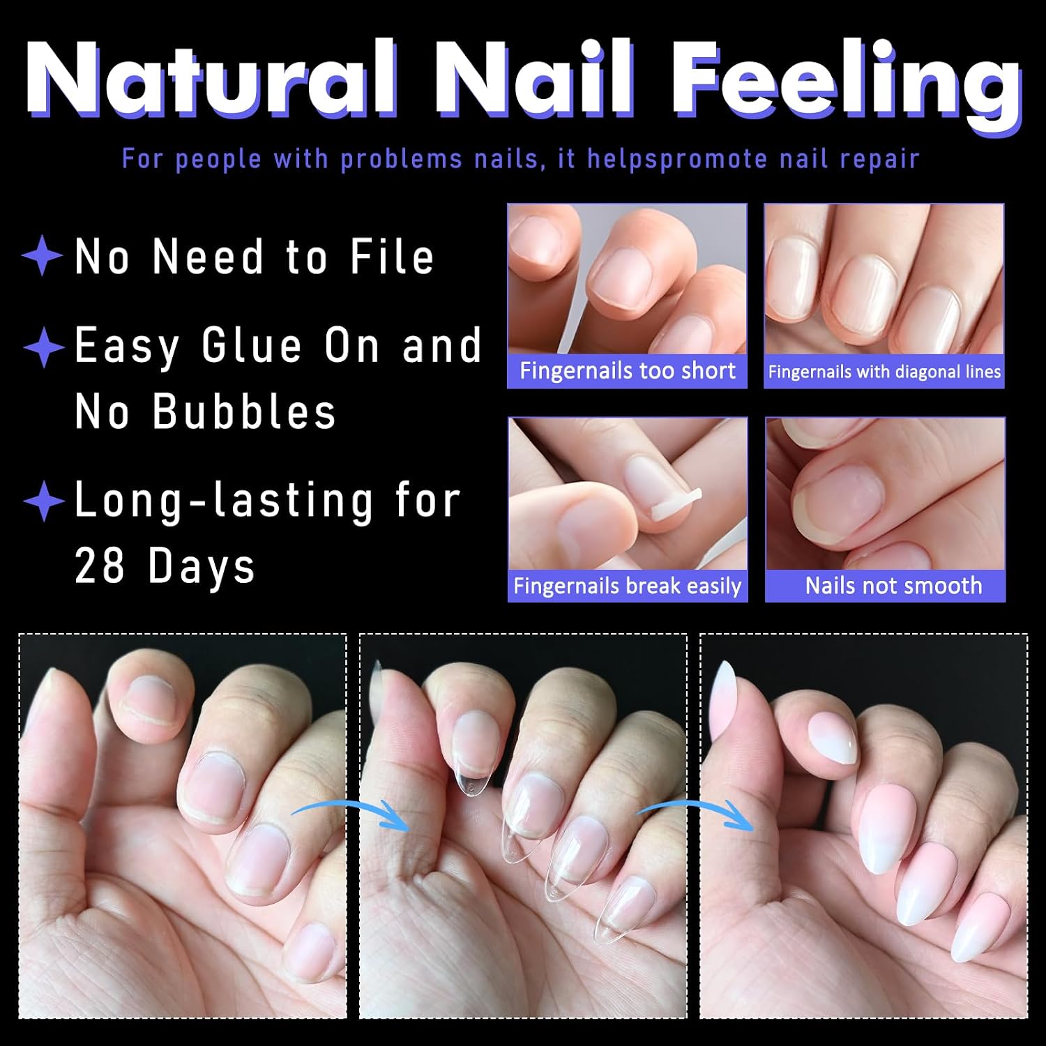 600pcs Medium Oval Nail Tips - 12sizes Full Cover Soft Gel Nails Tips,Medium Clear Press on Nails Oval Fake Nails for Nail Extension Diy Home Nail Art