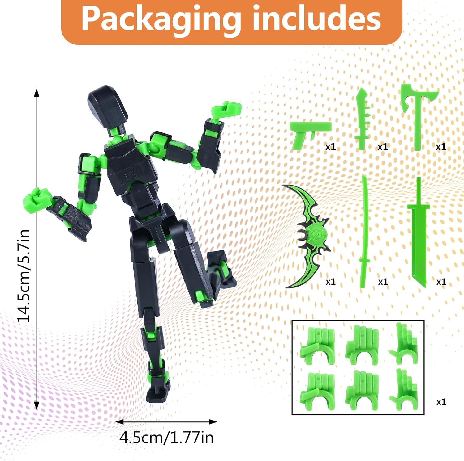 Action Figure Set, Model 13 Action Figure Multi-Jointed Movable,Gift Box Packaging, a Great for Loved Ones and Friends. (Black)