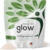 naturally glow Kollagen Pulver [NEU mit 1.000 g] – Hydrolysiertes Kollagen Peptide Pulver Typ I II & III Premium Collagen Powder geschmacksneutral & sehr gut löslich