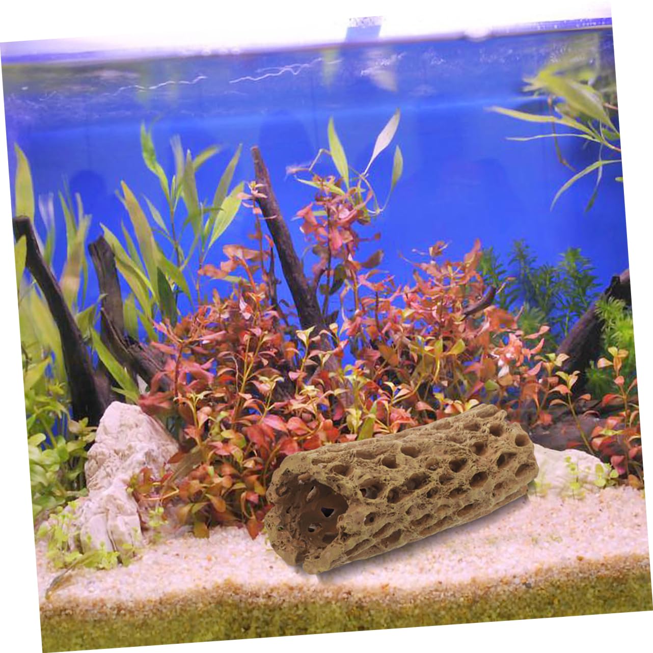 WOONEKY 2stücke Teiliges Garnelenversteck Aus Harz Natürliches Aquarium Ornament Für Fische Und Garnelen Sicherer Unterschlupf Dekorativer Rückzugsort Für Aquarien Und Teiche