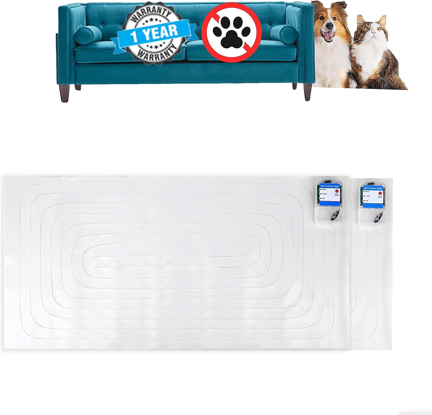 SEERWAY Scat Pet Shock Mat 2 Packs, Shock Pads for Dogs