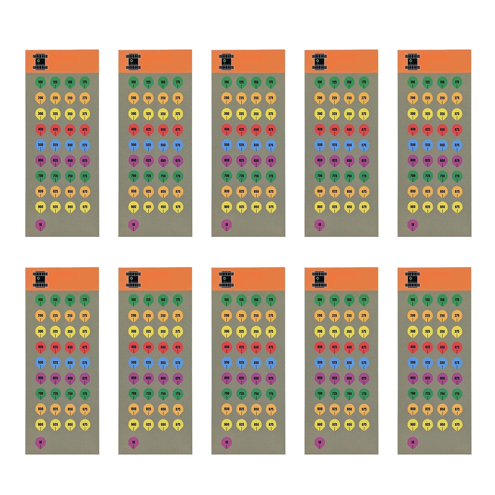 Pegatinas para torreta de visor, 10 hojas de objetivos para tiro de larga distancia – Hojas de pegatinas para la torre del visor de alta adherencia, para deportes juegos al aire libre seguridad