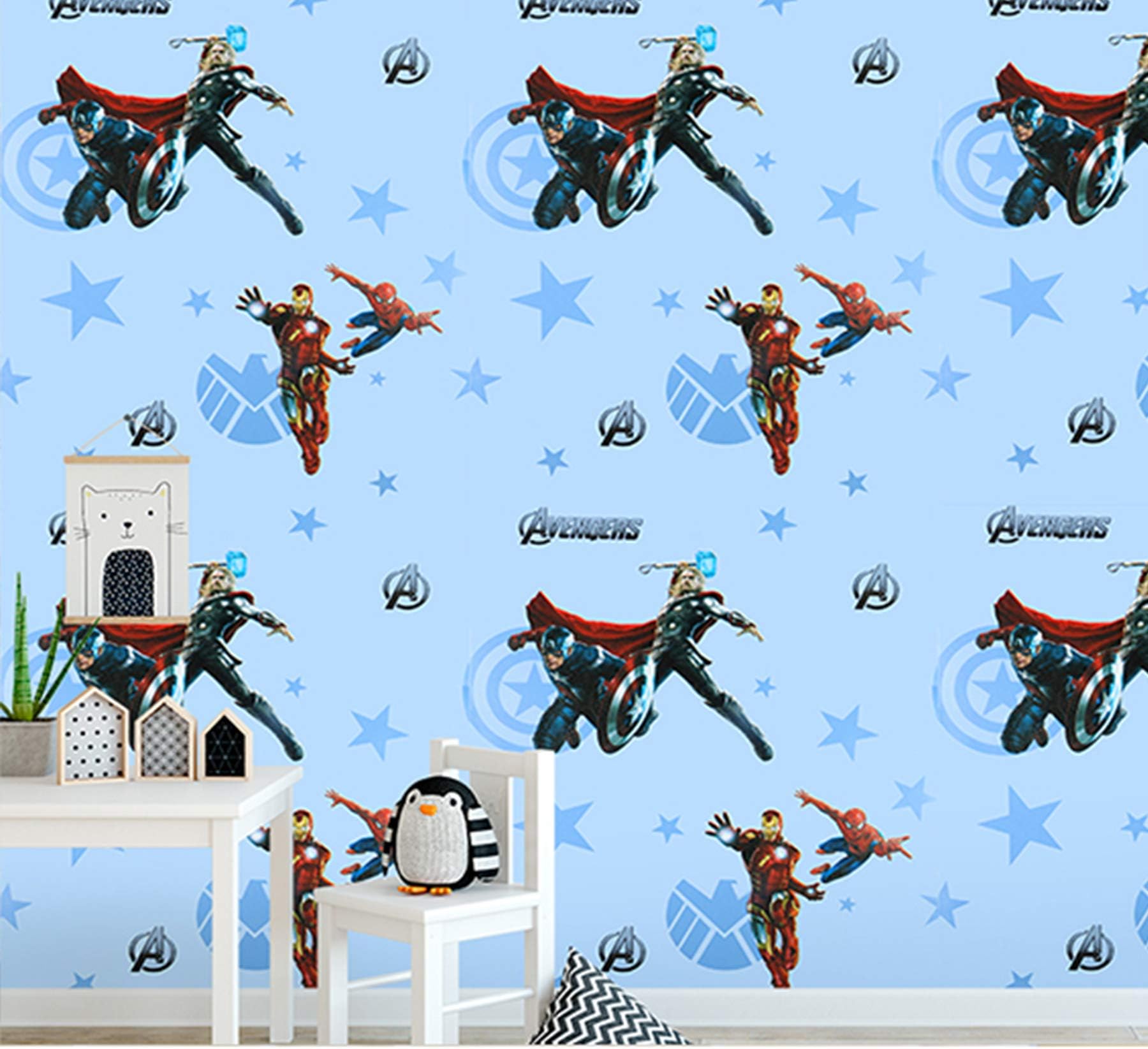 Oren Empower Self Adhesive Cartoon Characters Doremon Wallpaper/Waterproof PVC Vinyl Wallpaper for Kids Room, Bedroom, Dining Hall, Master Room - 45 X 330 cm
