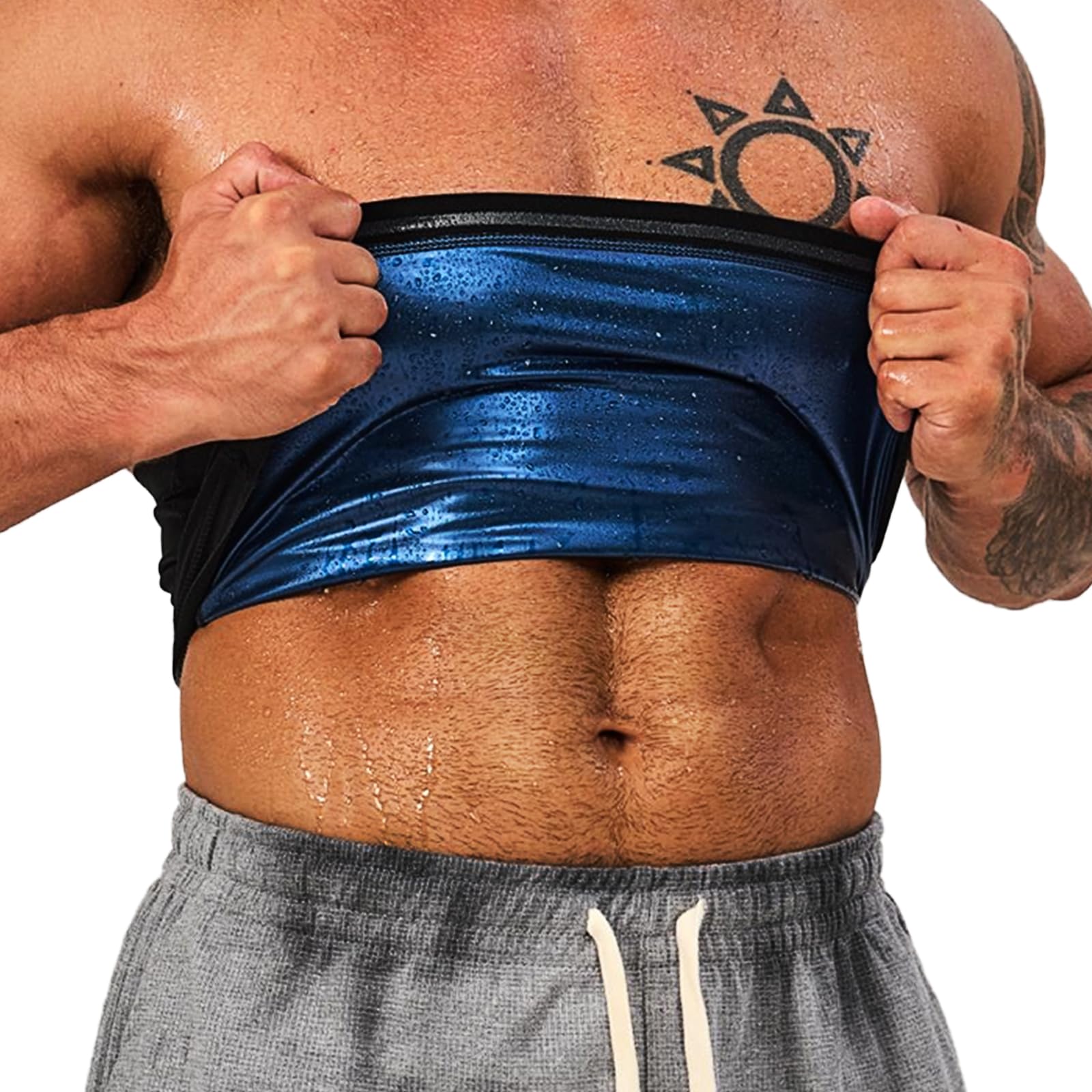 Waist Trimmer Trainer for Men Lower Belly Fat Sauna Suit Sweat Belt Belly Stomach Wraps Slimming Belt Plus Size