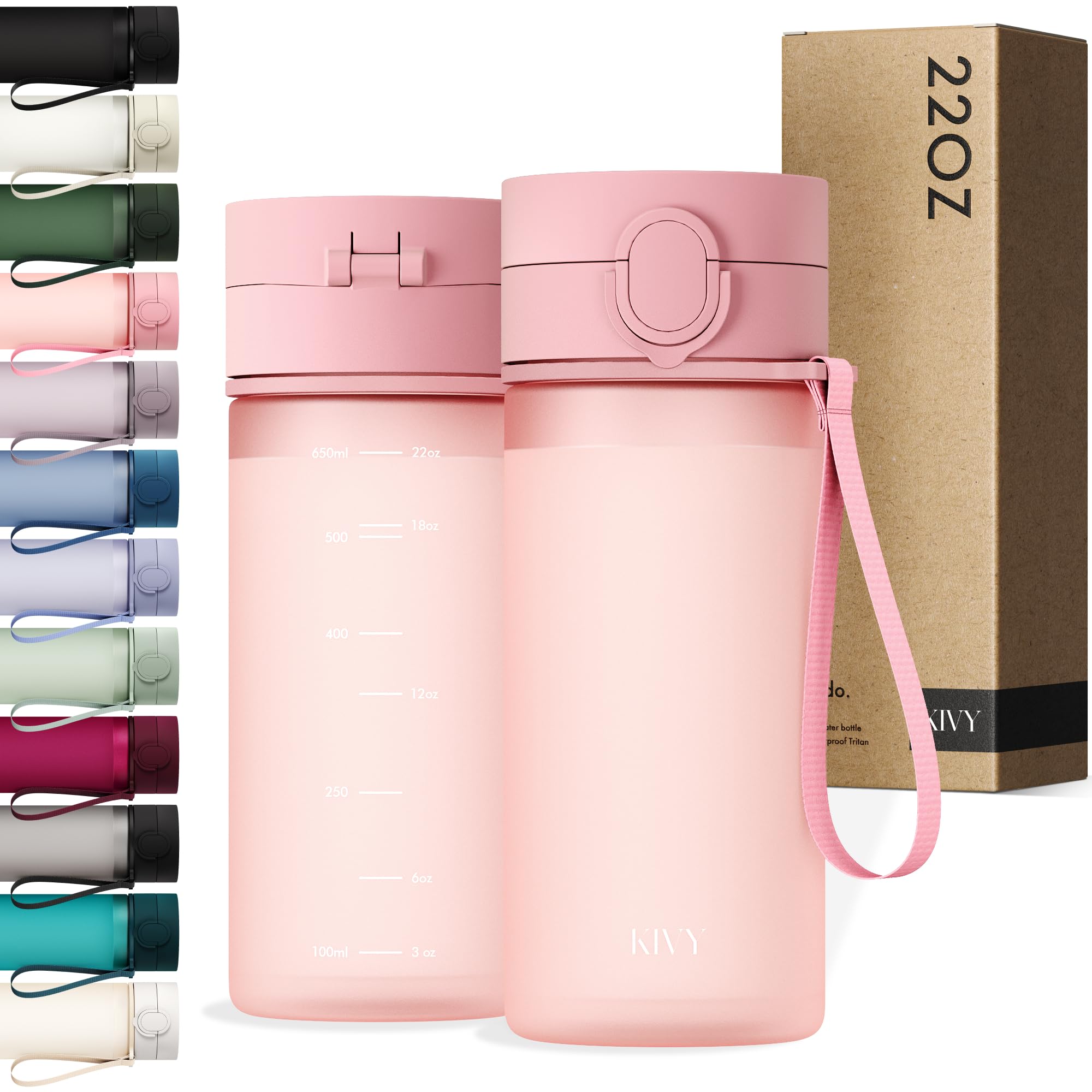 KIVY Tritan Botella de Agua 1.5L [IRROMPIBLE] - Water Bottle Sin BPA para Gimnasio, Gym & Deporte - Garrafa Reutilizable de Plástico Apto Lavavajillas - Cantimplora Deportiva, Oficina y Escuela — view 32