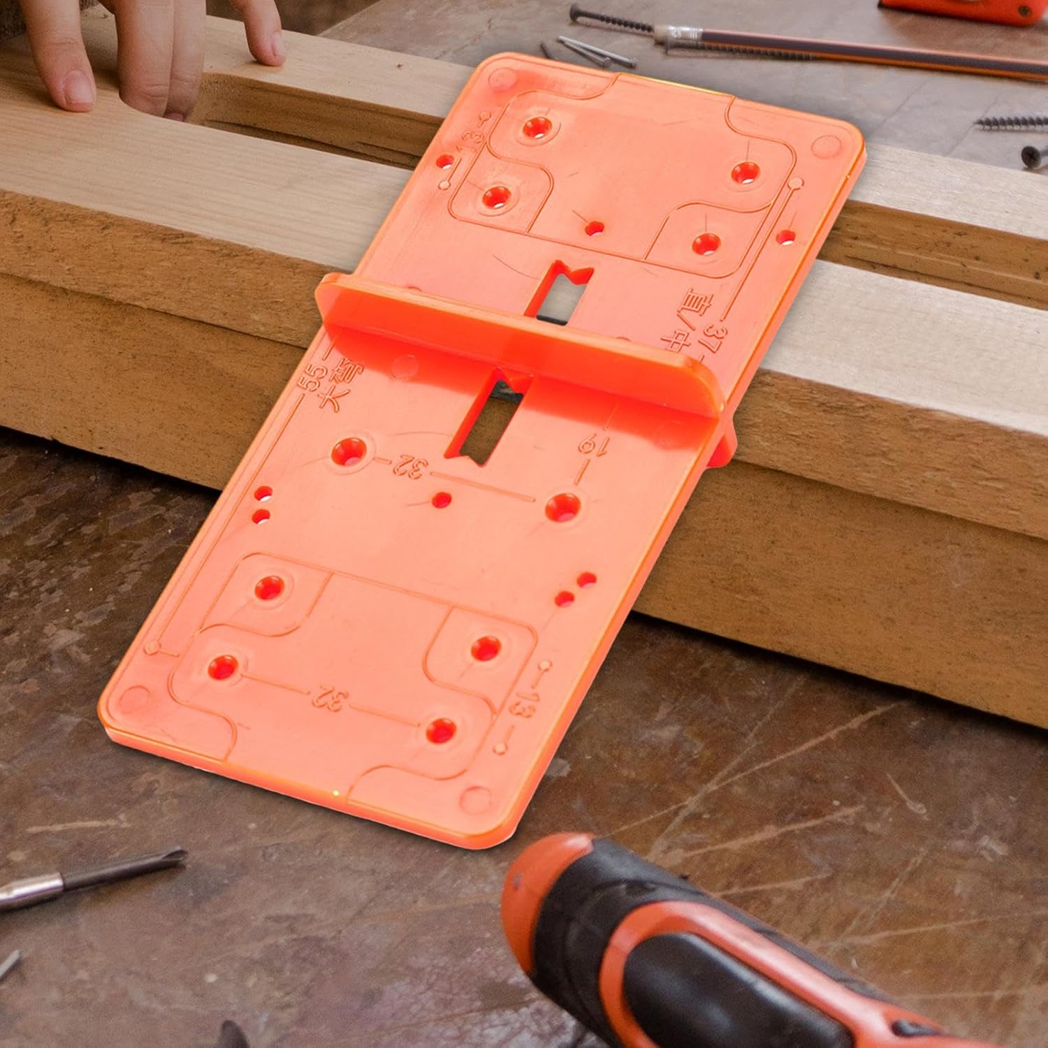 Hinge Drilling Jig Hole Guide Door Hinge Jig for Kitchen Cabinet Doors Hinge Home & Garden | Tools | Power Tools | Drill Bits'