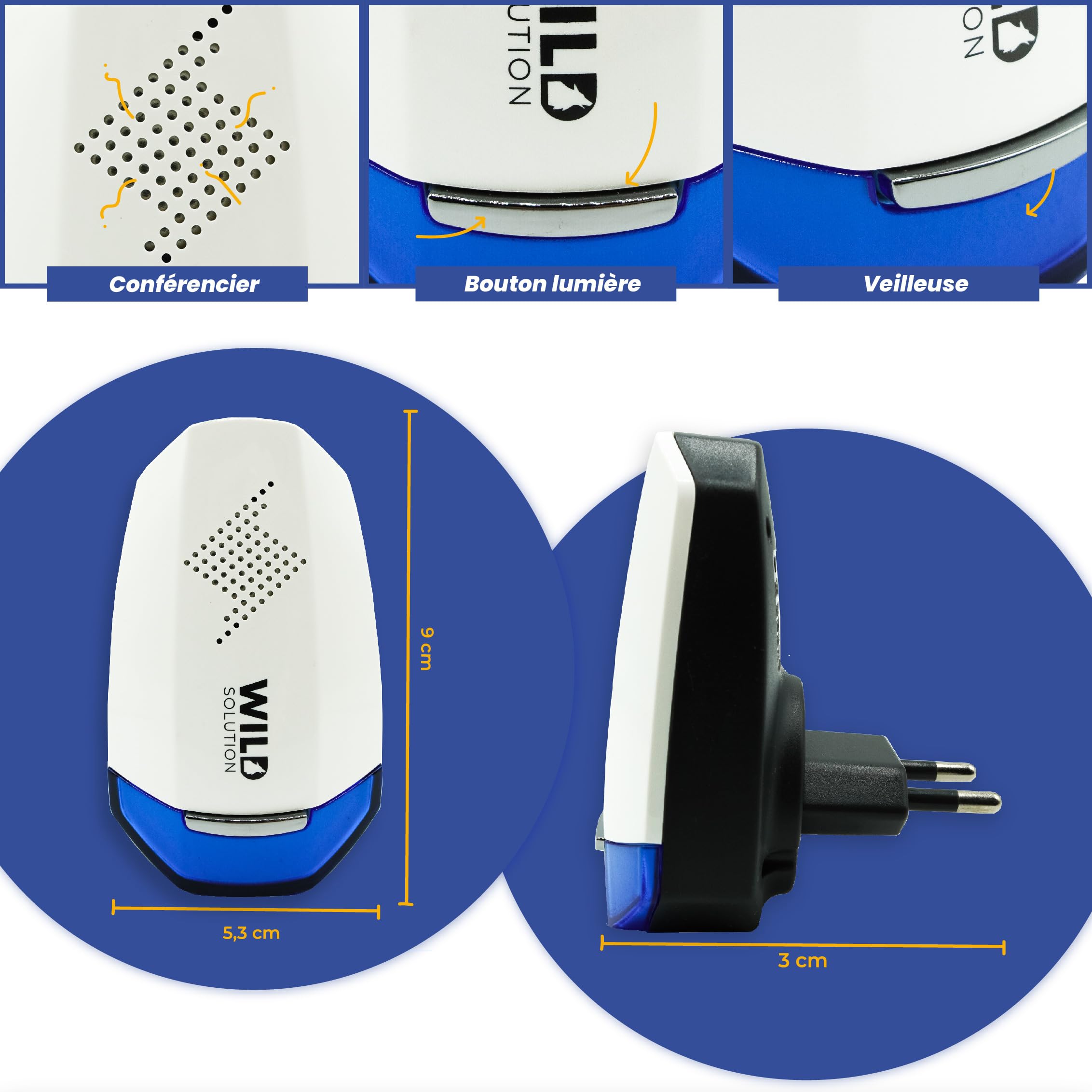 Pest Whisperer 2.0 - Ultrason Souris et Rats Professionnel - Anti Cafard - Repulsif Souris - Anti Souris, Rats, Cafards, Fourmis et Insectes - Puissance Combinée 16 W - Non Toxique - 2 Unitès